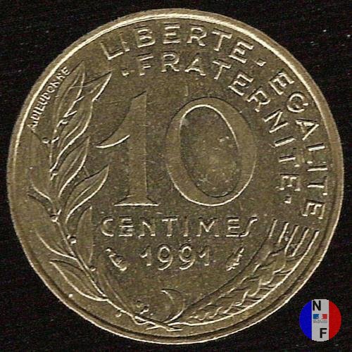 10 centesimi 1991 (Pessac)