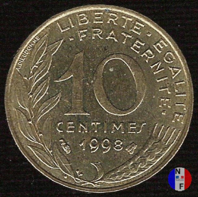 10 centesimi 1998 (Pessac)