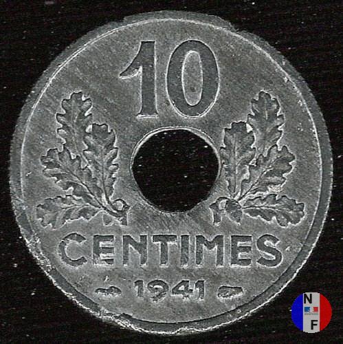 10 centesimi - grande modulo 1941 (Parigi)