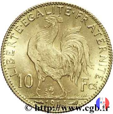 10 franchi gallo 1914 (Parigi)