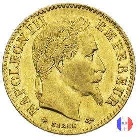 10 franchi - testa laureata 1866 (Parigi)