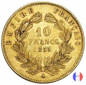 10 franchi - testa nuda, grande modulo 1855 (Parigi)