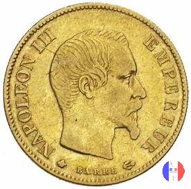 10 franchi - testa nuda, grande modulo 1858 (Strasburgo)