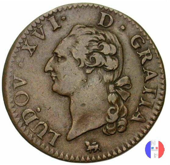 12 deniers (sol) 1791 (Parigi)