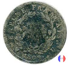 1/2 franco - testa laureata, tipo Empire 1809 (Torino)