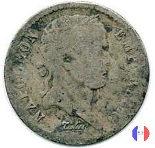 1/2 franco - testa laureata, tipo Empire 1809 (Torino)