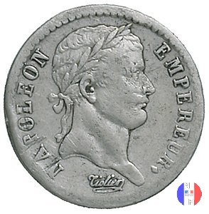 1/2 franco - testa laureata, tipo Empire 1811 (Torino)