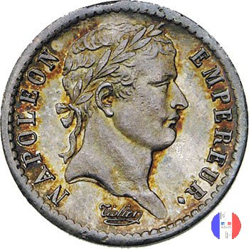 1/2 franco - testa laureata, tipo Empire 1812 (Parigi)