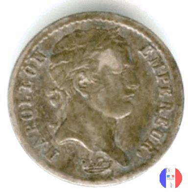 1/2 franco - testa laureata, tipo Republique 1808 (Parigi)