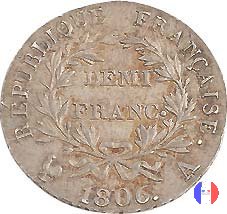 1/2 franco - testa nuda 1806 (Parigi)