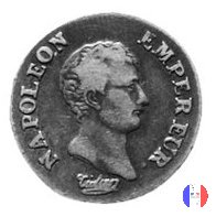 1/4 di franco - testa nuda 1804-1805 (Torino)