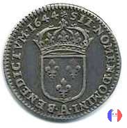 15 deniers (1/48 di scudo) - legenda completa 1644 (Parigi)