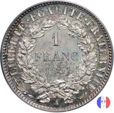 1 franco Cerere 1851 (Parigi)