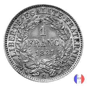 1 franco Cerere 1887 (Parigi)