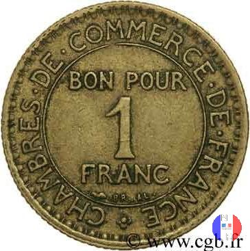 1 franco camera di commercio 1920 (Parigi)