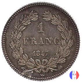 1 franco - testa coronata 1847 (Parigi)