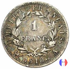 1 franco - testa laureata, tipo Empire 1810 (Parigi)