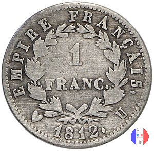 1 franco - testa laureata, tipo Empire 1812 (Torino)