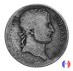 1 franco - testa laureata, tipo Republique 1808 (Torino)