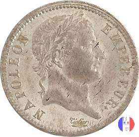 1 franco - testa laureata, tipo Republique 1808 (Strasburgo)