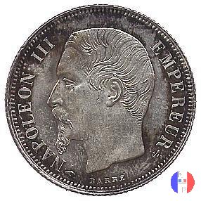 1 franco - testa nuda 1857 (Parigi)