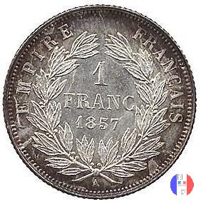 1 franco - testa nuda 1857 (Parigi)