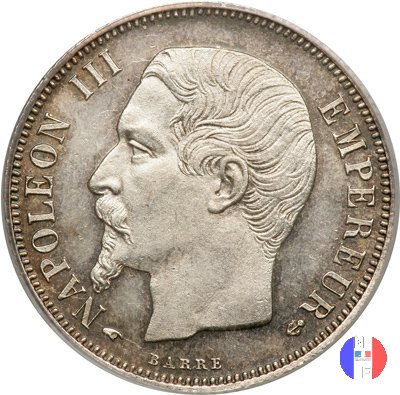 1 franco - testa nuda 1858 (Parigi)