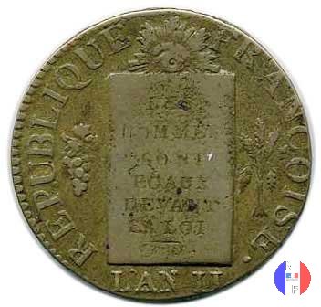 1 sol - tipo françoise, senza anno (1794) 1794 (Limoges)