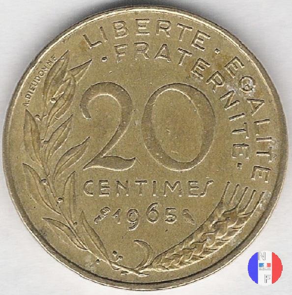 20 centesimi 1965 (Parigi)