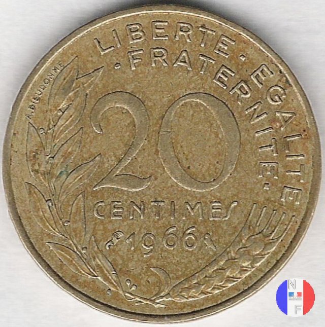 20 centesimi 1966 (Parigi)