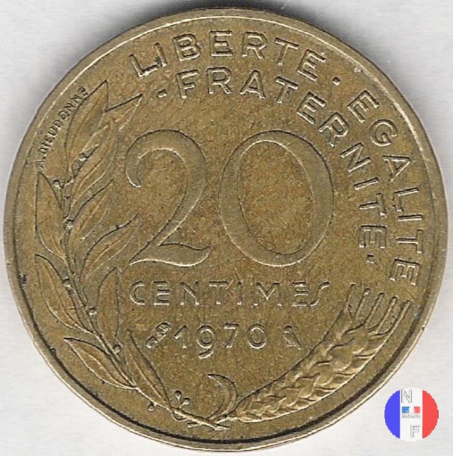 20 centesimi 1970 (Parigi)