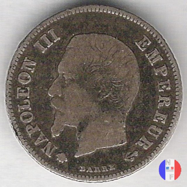 20 centesimi - testa nuda 1860 (Strasburgo)