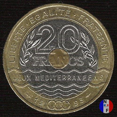 20 franchi 1993 - Giochi del Mediterraneo 1993 (Pessac)