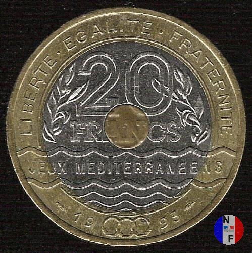 20 franchi 1993 - Giochi del Mediterraneo 1993 (Pessac)