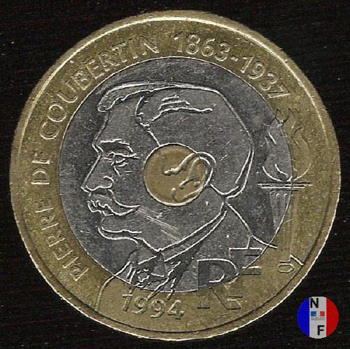 20 franchi 1994 - Pierre de Coubertin 1994 (Pessac)