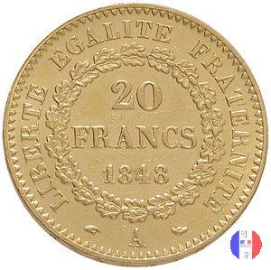 20 franchi Genio 1848 (Parigi)