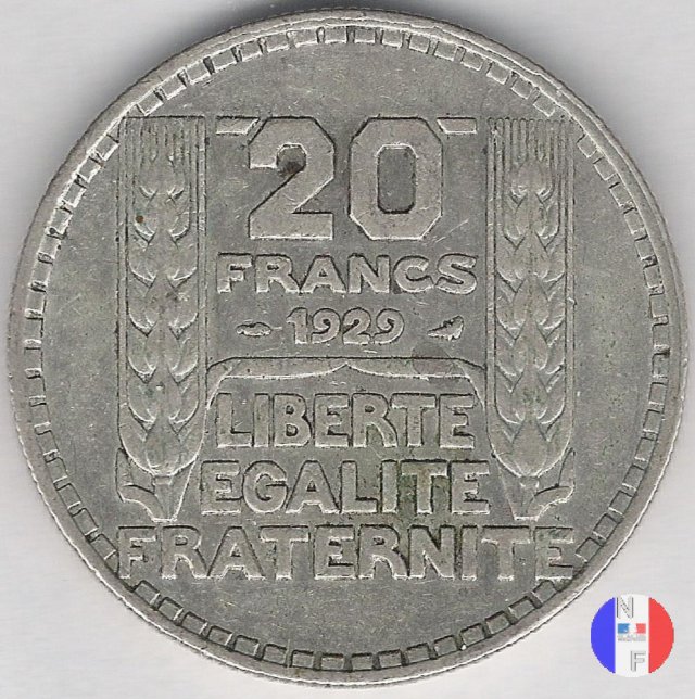 20 franchi Turin 1929 (Parigi)