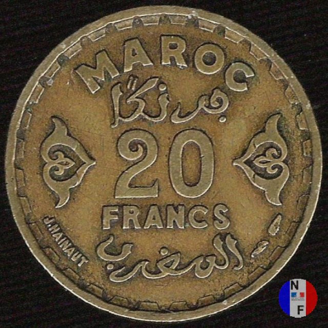 20 franchi - bronzo-alluminio 1952 (Parigi)