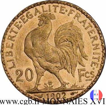 20 franchi gallo 1902 (Parigi)