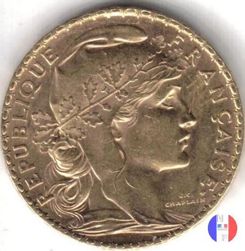 20 franchi gallo 1907 (Parigi)