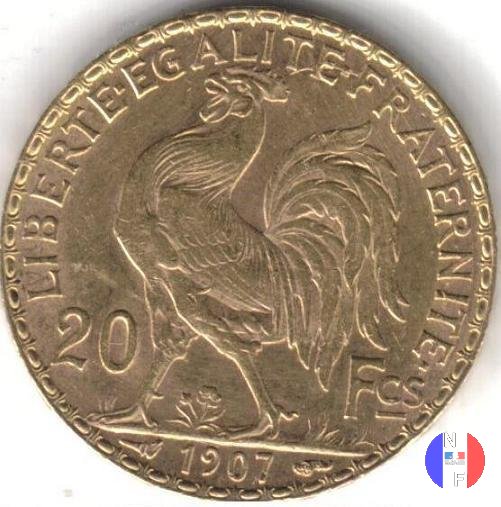 20 franchi gallo 1907 (Parigi)