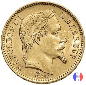 20 franchi - testa laureata 1866 (Parigi)