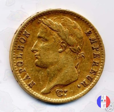 20 franchi - testa laureata, tipo Empire 1809 (Parigi)