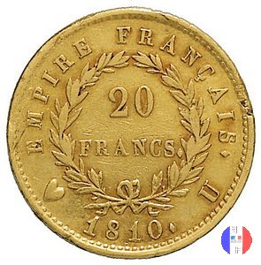 20 franchi - testa laureata, tipo Empire 1810 (Torino)