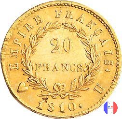 20 franchi - testa laureata, tipo Empire 1810 (Torino)