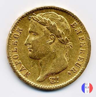 20 franchi - testa laureata, tipo Empire 1810 (Lilla)