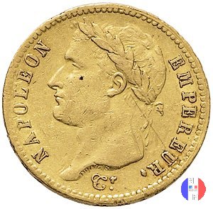 20 franchi - testa laureata, tipo Empire 1813 (Utrecht)