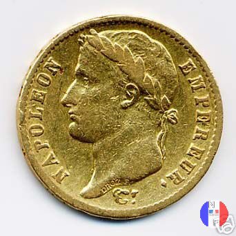 20 franchi - testa laureata, tipo Empire 1813 (Genova)