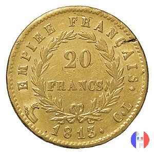 20 franchi - testa laureata, tipo Empire 1813 (Genova)