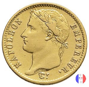 20 franchi - testa laureata, tipo Republique 1807 (Parigi)